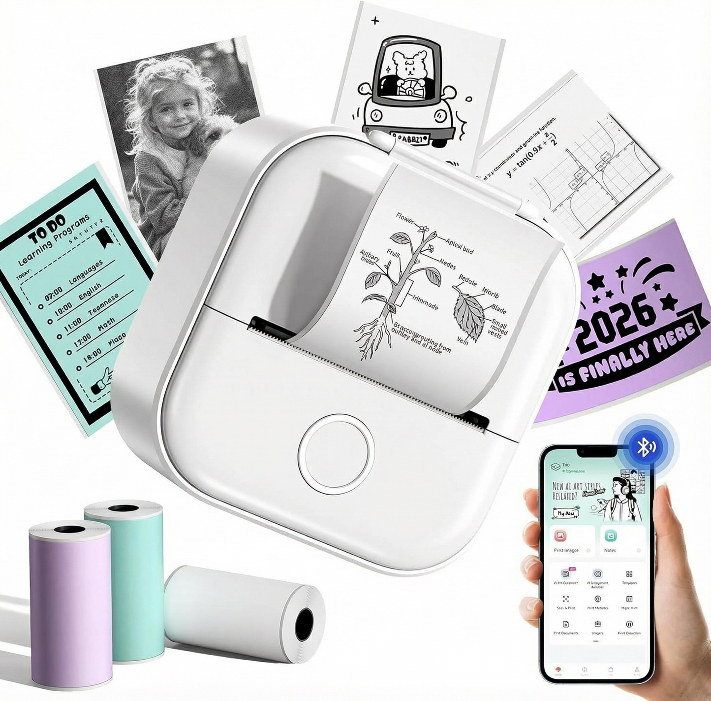 PrintPop™ - Portable Mini Printer